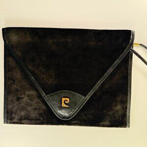 Vintage Suede Pierre Cardin Envelope Clutch Wristlet